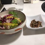 肉の匠 将泰庵 - セットのサラダとナムル