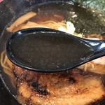 四代目焼豚食道 - 中華そば　スープアップ