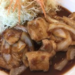 おおさかや - しょうが焼き。甘辛でしっかり味は濃い目です、