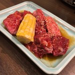 肉とスープのおいしい店 肉の匠 吉杉 - 三種盛り1080円