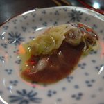 武くん - レバ刺しを油塩で頂く