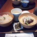 Cafe 茶洒 kanetanaka - 竹の子ご飯と和風ジャジャ麺のセット