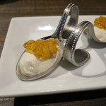 ダイニング SILVA - こぼうのムースの上に、生雲丹とコンソメのジュレ