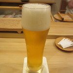 鮨 十兵衛 - 生ビール　600円