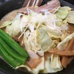 拉麺 阿吽 - 秋刀魚拉麺 大盛り キャベチャトッピング