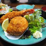 Kabaya - エビコロッケ定食1900円