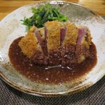 和飲食堂 - フィレの牛カツ・赤ワインソース