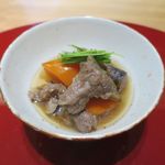 まる山 - 炊いた牛すじ