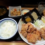 かわかみ - 鳥もも唐揚定食　1036円