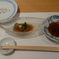鮨割烹やま中 - サービスの前菜・おきゅうと