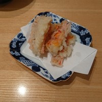 鮨割烹やま中 - 車海老の頭の唐揚げ