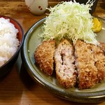 とんかつ おさむ - メンチカツ定食 750円