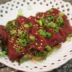 韓国料理 麦 - 生ギモ　（レバ刺し）