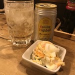 立ち呑みのさのや - ポテサラとハイボール