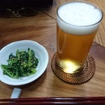 花春酒蔵　河童 - お通しとビール