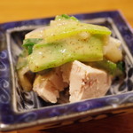 魚菜料理 縄屋 - ウスバハギの肝、芥子酢味噌