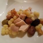 アル・ケッチァーノ - 「タラのソテー 牡蠣と白菜のスープ仕立て・ブレッドパンを添えて」