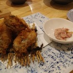 博多 Tetsuji - 塩辛でいただく　カキフライ
