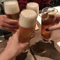 フレンチ割烹 宿 - 先ずビールで乾杯
