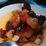 中国料理 四川 - 海老と銀杏の赤唐辛子炒め