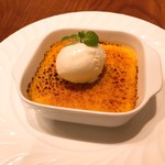 ビストロ 集 - かぼちゃのブリュレと塩ミルクアイス