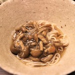 木山 - 食事②ナメコ蕎麦