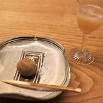 木山 - 水物　ラフランスのジュース　栗茶巾