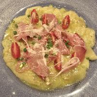 トラットリア・イタリア 品川店 - 秋ナスのカルパッチョ生ハムのせ