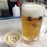 Ramengiyouzasampei - 「ビールセット」のビールは「金麦（樽詰）」中ジョッキ。