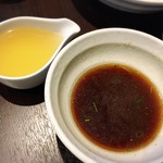 櫻井中華そば店 - スープ割(写真左)