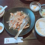 三福屋 - 2.鶏ムネ肉と玉葱炒め（750円）【平成29年11月22日撮影】