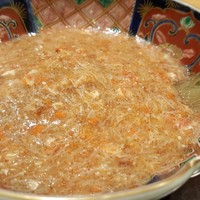 日本料理 太月 - ①フカヒレ(宮城県気仙沼産)の香箱蟹(金沢県産)【脚の身、本体の身、内子、外子】の餡掛け