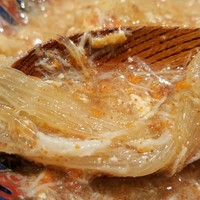 日本料理 太月 - ①フカヒレ(宮城県気仙沼産)の香箱蟹(金沢県産)の餡掛け　フカヒレリフト