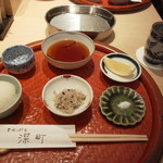 てんぷら 深町 - 最初のセット