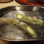 てんぷら 深町 - アスパラ