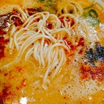 中村麺三郎商店 - 低加水だという自家製のストレート麺はポキポキまでは行かなくて美味しい。