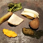 山形座 瀧波 - 新種のザーサイ！（まだ全国でも瀧波さんしか食べれない！）甚五右エ門芋・自然薯・牛蒡・ひょう(雑草(笑))・白菜・人参のラインナップ♪