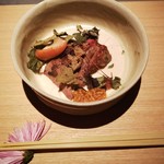 山形座 瀧波 - 米沢牛となんとぶどうの葉っぱ！！