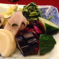 やげんぼり 赤坂店 - ランチ　八坂　美しい色のお漬物