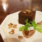 伊右衛門サロン - 2017年11月利用。ほうじ茶のガトーショコラ