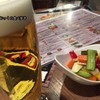 AGALICO - 生ビール　３００円と自家製ピクルス