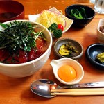 Ebisu Shokudou - ある日の日替わりランチ［マグロの漬け丼定食］¥900