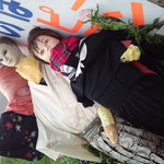 武蔵ラーメン - ネタ写真③ 看板の裏に打ち捨てられたﾏﾈｷﾝは怖過ぎるｗｗｗ