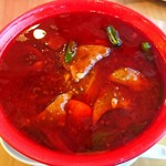 福満園 - ランチの豚レバー入り四川風激辛麺