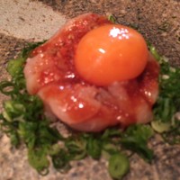 鶏一途 - 鶏のユッケ