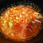 博多つけ麺 御○屋 - 辛さノーマルのつけスープ