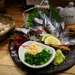 魚屋三代目 鯔背 - サンマの刺身