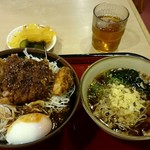 かつてん - みそかつ丼ミニそばセット800円