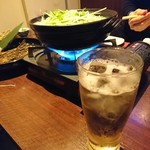 海鮮とカニの個室居酒屋 九平次 - ジムビームハイボールからの鍋