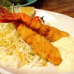 旬鮮味処 かつら - 大エビフライ♪